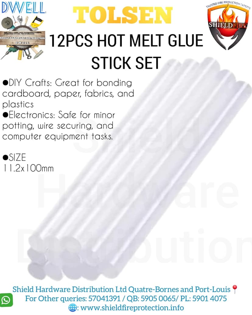 12pcs Hot Melt Glue Stick Set