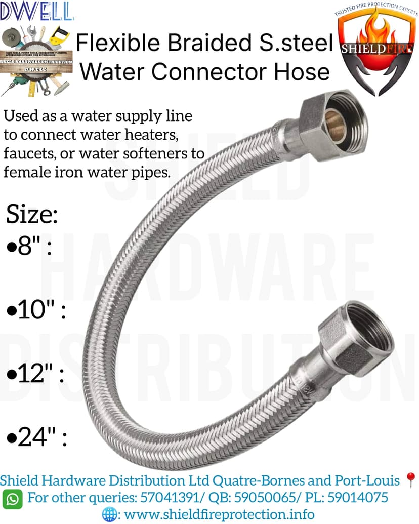 Flexible Braided Stainless Steel Water Connector Hose