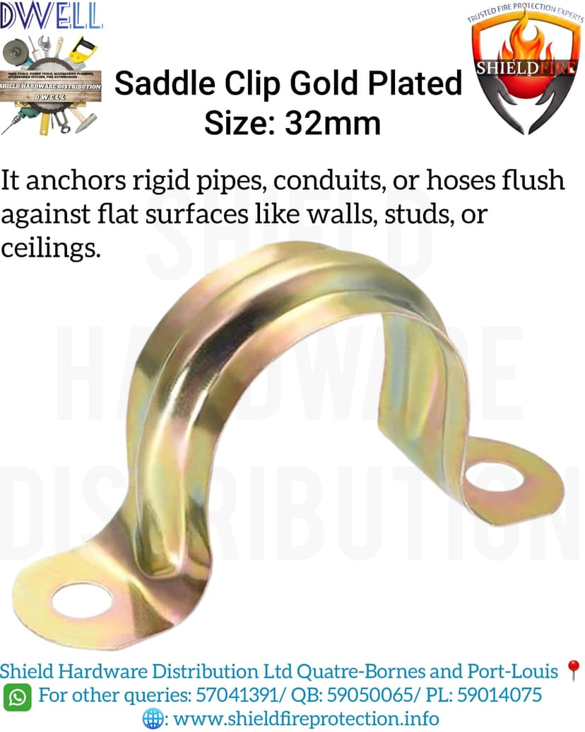 Gold Plated Saddle Clip