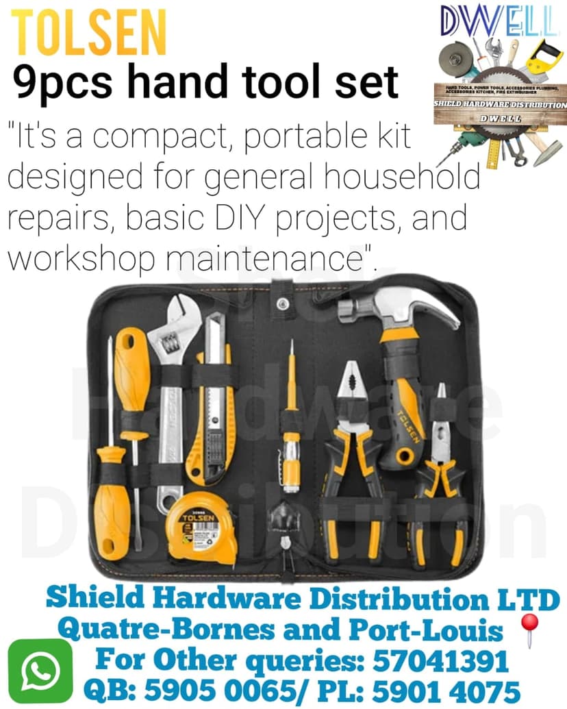 9 pcs Hand Tool Set
