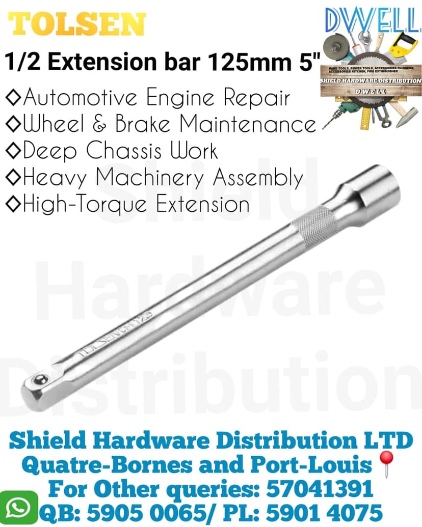 0.5" Extension Bar 125mm
