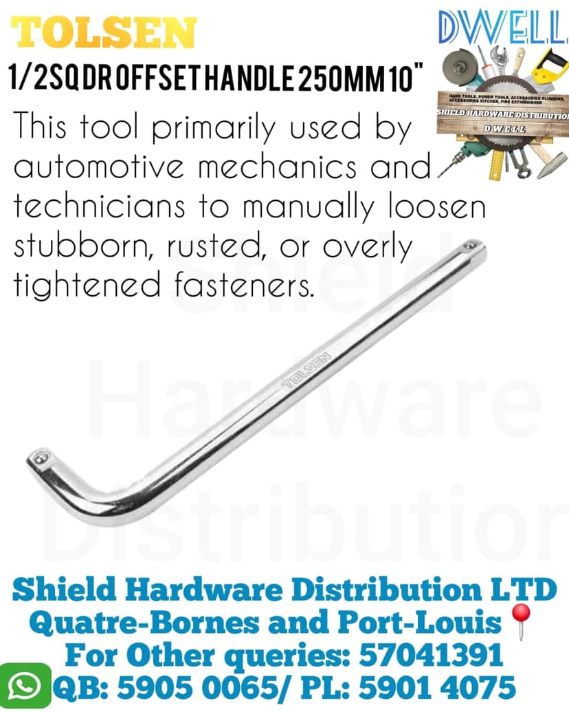 0.5" SQDR Offset Handle 250mm