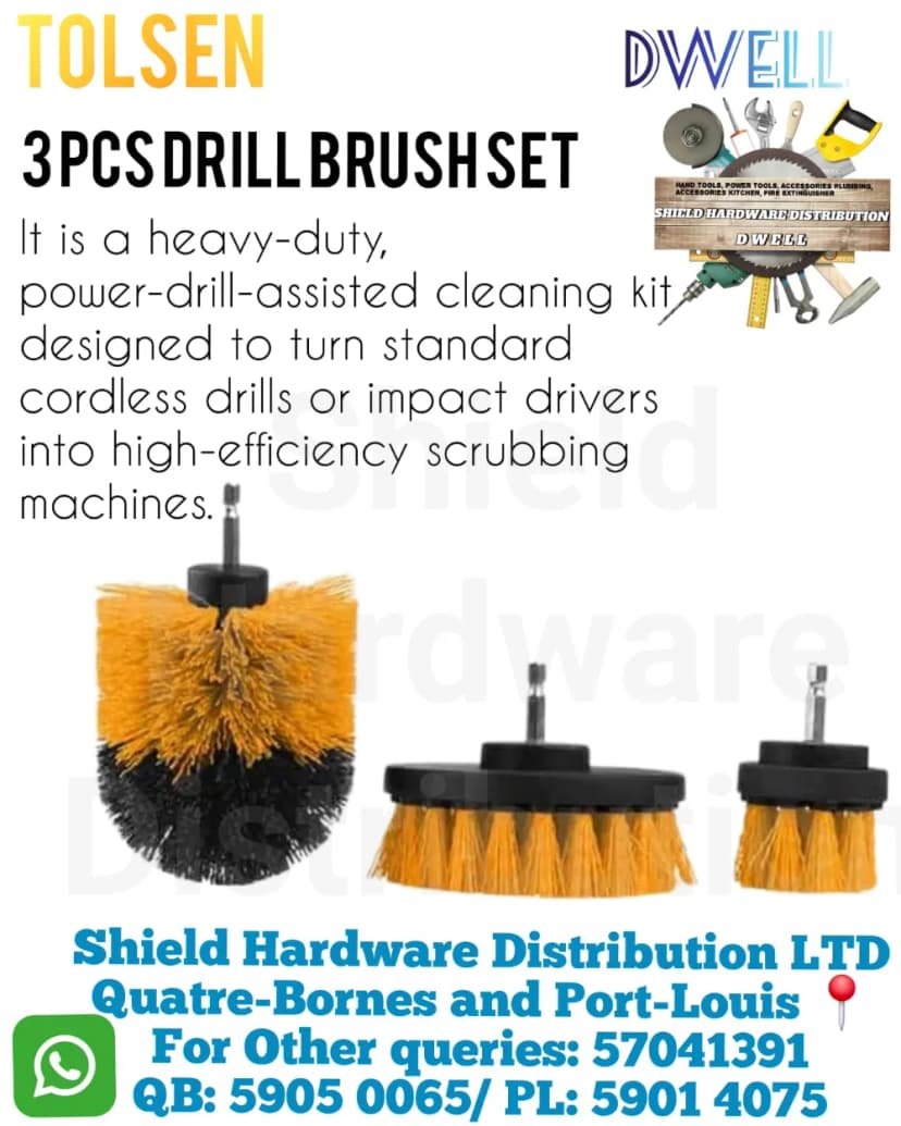 3 Pcs Drill Brush Set 