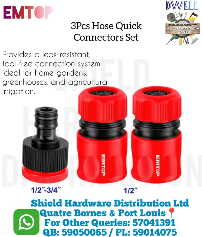 3 Pcs Hose Quick Connectors Set