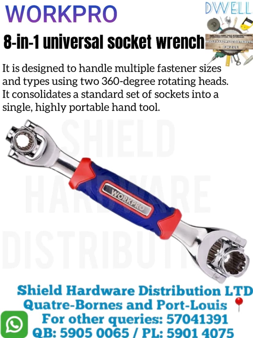 8-In-1-Universal Socket Wrench