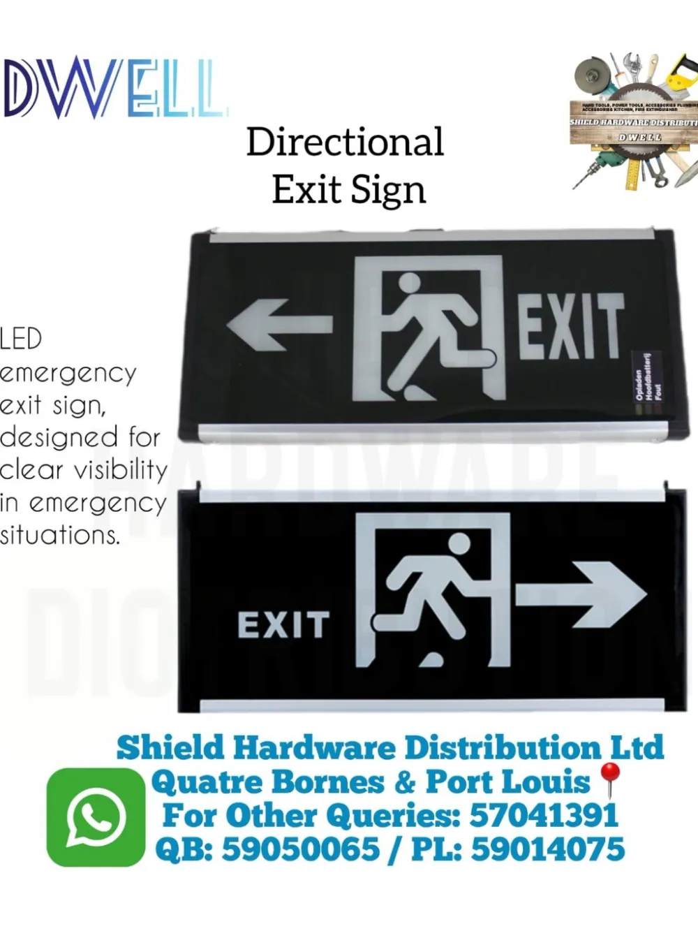 Directional Exit Sign