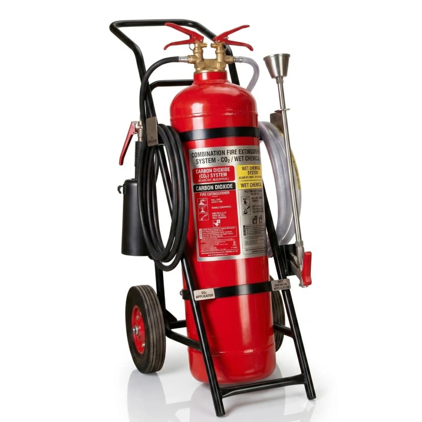 Wheeled CO2 / Wet Chemical Fire Extinguisher