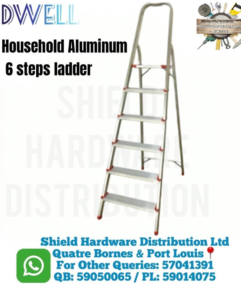 Household Aluminium 6 Steps Ladder