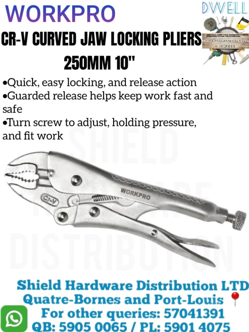 CR-V Curved Jaw Locking Pliers 250mm 10"