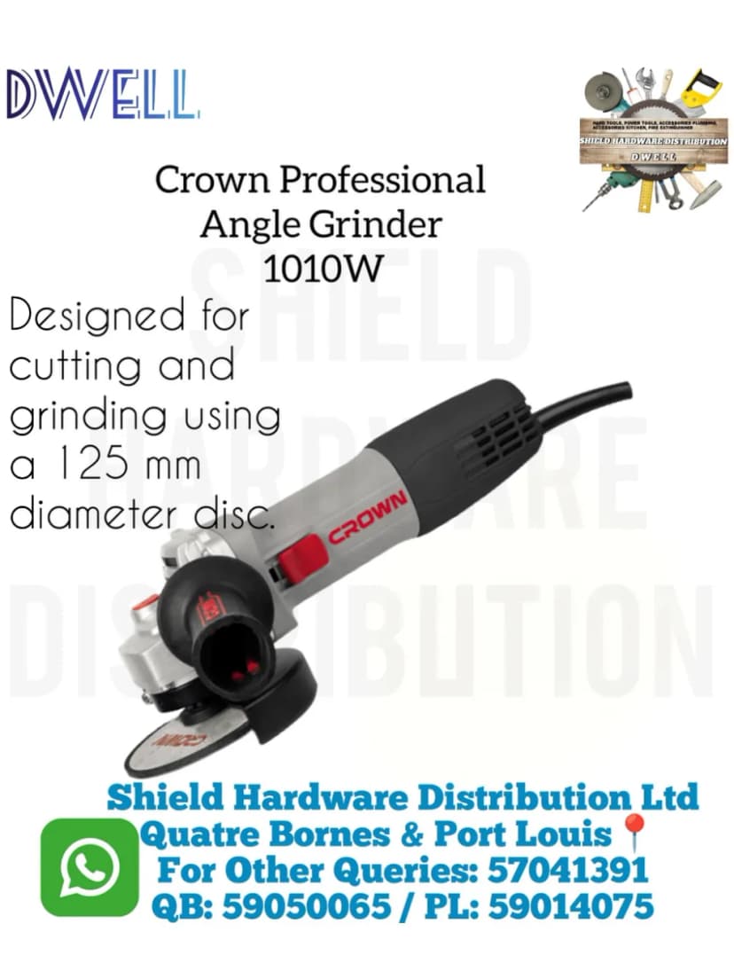 Crown Professional Angle Grinder 1010W