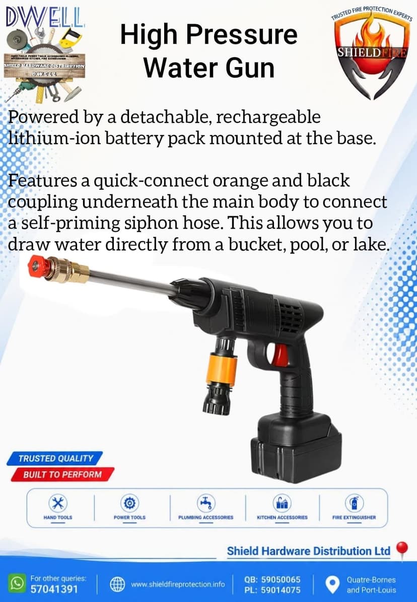 Dwell Cordless Lithium-Ion High Pressure Water Spray Gun