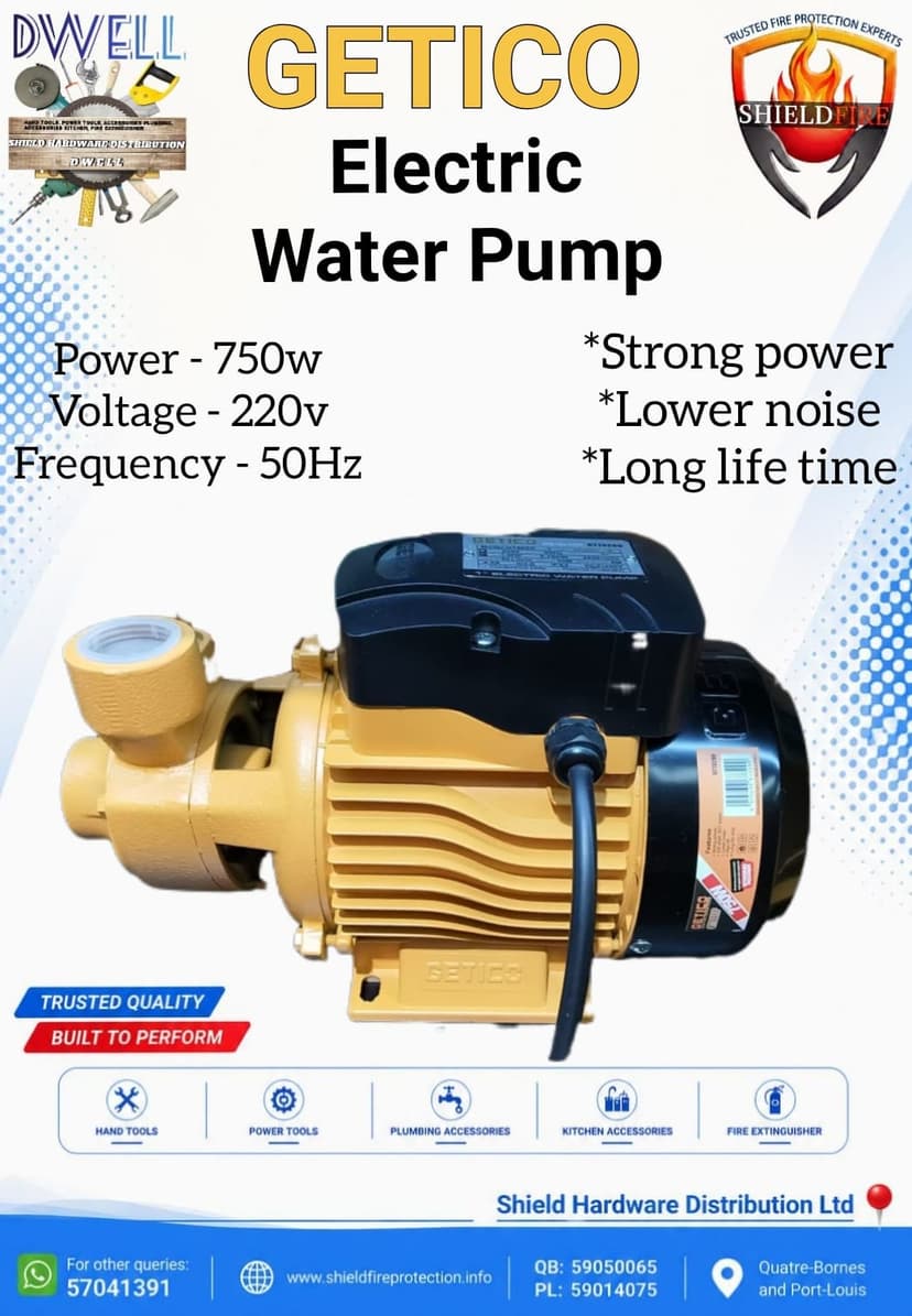 GETICO 750W Peripheral Electric Clean Water Pump (220V/50Hz)