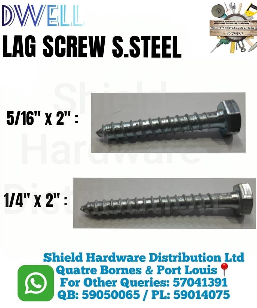 LAG SCREW Stainless Steel
