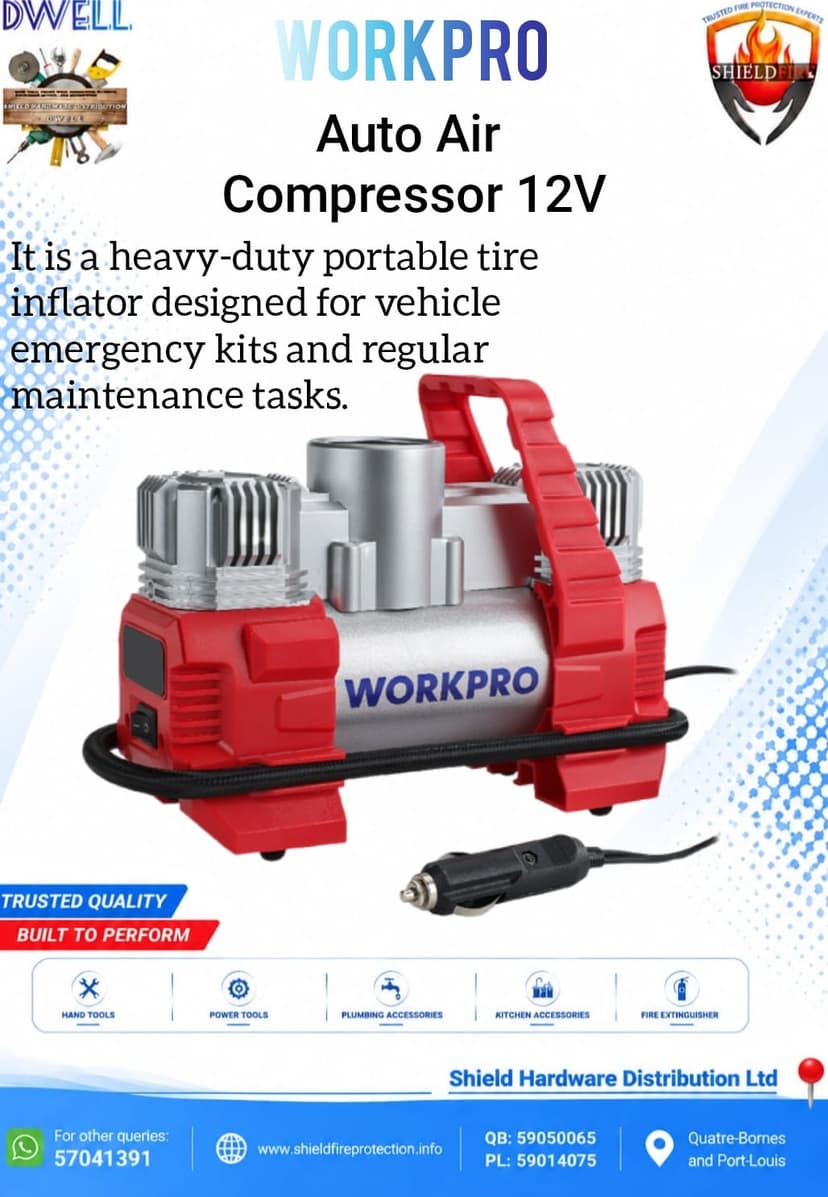 WORKPRO Auto Air Compressor 12V