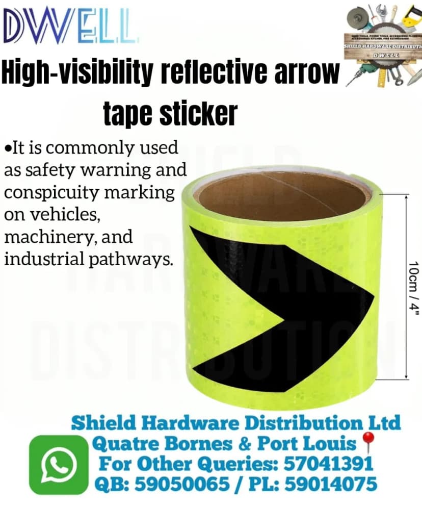 High visibility reflective arrow tape sticker