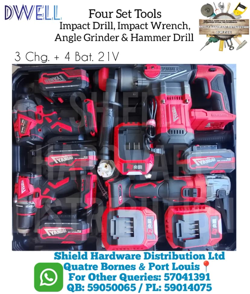 Impact Drill Angle Grinder And Hammer Drill Three Set Tools