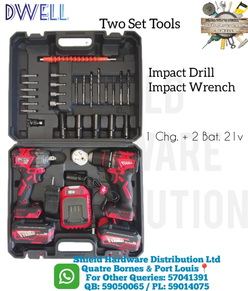 Impact Drill Impact Wrench Two Set Tools