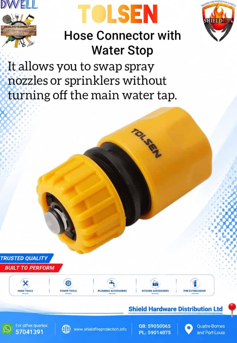 Hose Connector With Water Stop