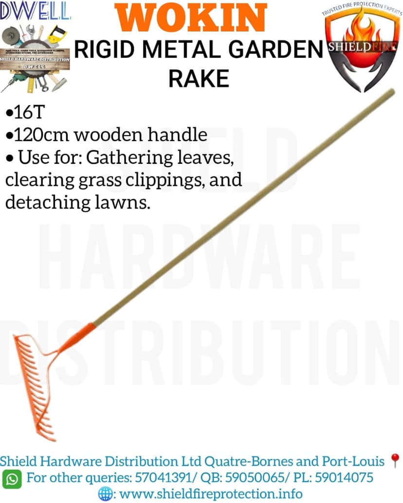 RIGID METAL GARDEN RAKE