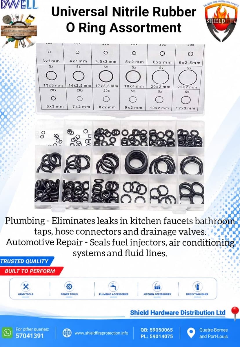 Universal Nitrile Rubber O Ring Assortment