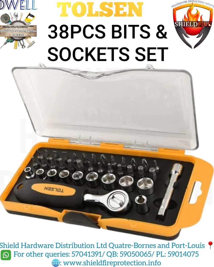 38 Pcs Bits and Socket Set