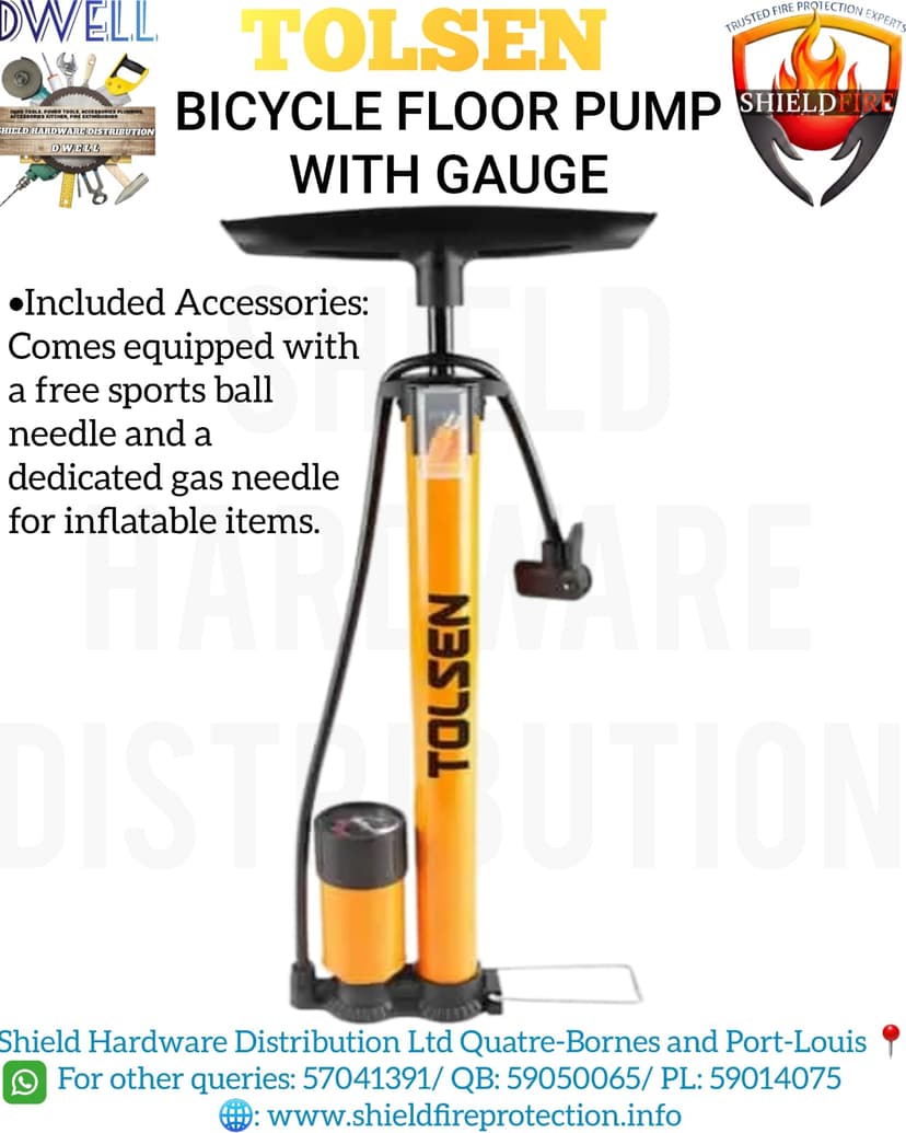 Bicycle Floor Pump with Gauge