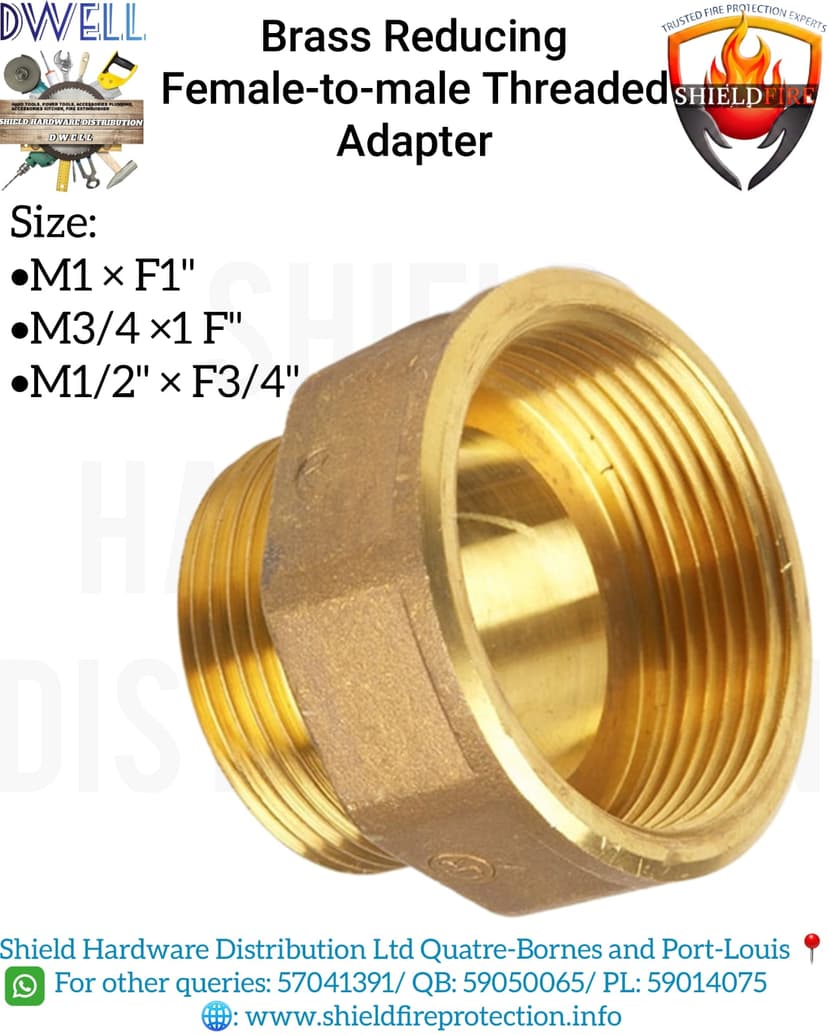 Brass Reducing Female to Male Threaded Adapter